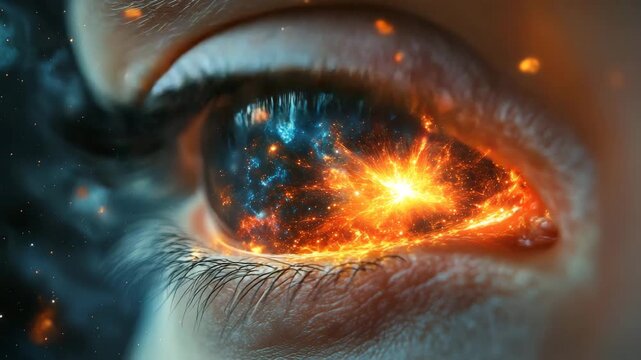 universe, nebula, star, big bang, in the human eye