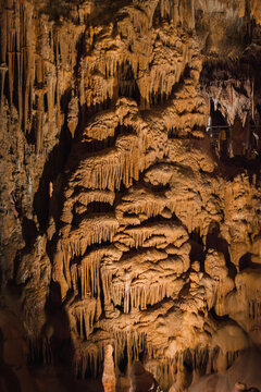 Cascading Flowstone Wall in Petralona Cave Greece