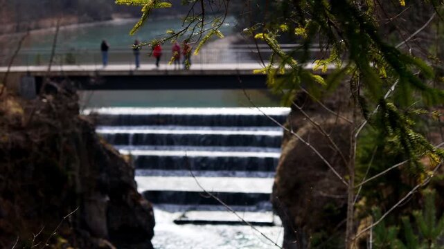 the lech waterfall near fuessen germany 4k 25fps video