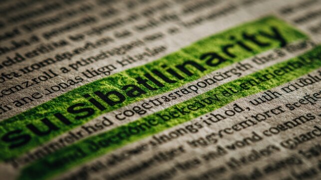 Highlight of Sustainability Clause on a Contract With a Shallow Depth of Field Captured Using a 100mm Macro Lens at F2.8