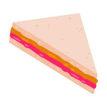 Peanut Butter and Jelly Jam Sandwich. PBJ peanut butter and jelly sandwich