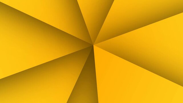Yellow Geometric Paper Fold Abstract Motion Background