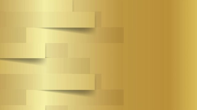 Elegant Golden Abstract Background with Moving Rectangular Layers
