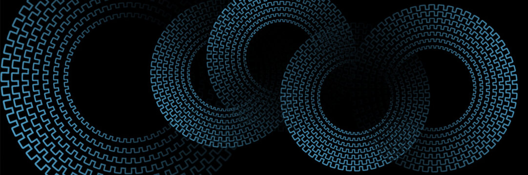 Greek circle frame, decorative border, vintage ornaments with seamless pattern vector illustration