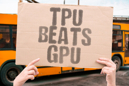 "TPU Beats GPU" In many AI training workloads, tensor processing units outperform graphics chips in both speed and energy efficiency. AI. TPU. COMPUTE. CHIP. TENSOR.