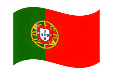 Fototapeta premium Dynamic Portugal flag waving, a powerful symbol of Portuguese pride, identity, and national heritage for cultural events and patriotic displays