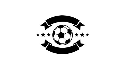 Naklejka premium Football soccer ball icon set with sport competition badge vector collection