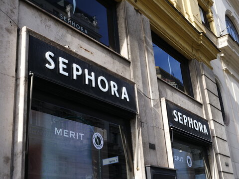 Rome, Italy - March 16, 2026. A view of the facade of the Sephora store.