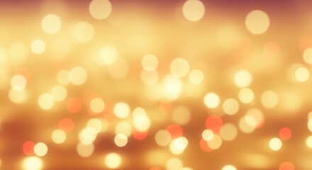 Obraz premium Golden Bokeh Lights Abstract Background with Warm Glow and Defocused Circles.