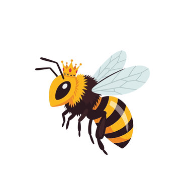 Queen Bee Insect Closeup Profile.