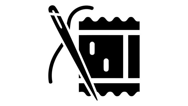 Fabric embroidery kit icon