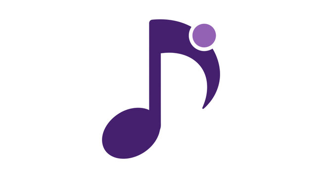 Purple eighth note music symbol.