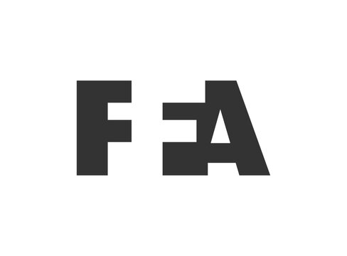 FFA logo design. Initial letter F F A bold font style for tech startups, consulting, corporate branding. Creative company name, headlines typography identity, trendy logotype.