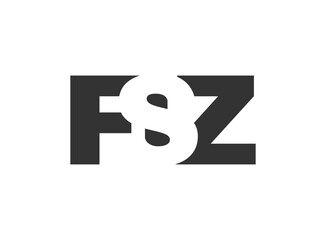 Obraz premium FSZ logo design. Initial letter F S Z bold font style for tech startups, consulting, corporate branding. Creative company name, headlines typography identity, trendy logotype.
