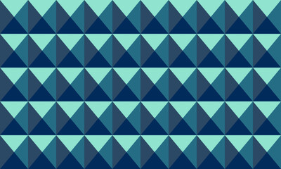 Fototapeta premium Abstract geometric teal and navy blue triangle pattern. Seamless repeat texture ideal for backgrounds, website design, textiles, and modern branding.