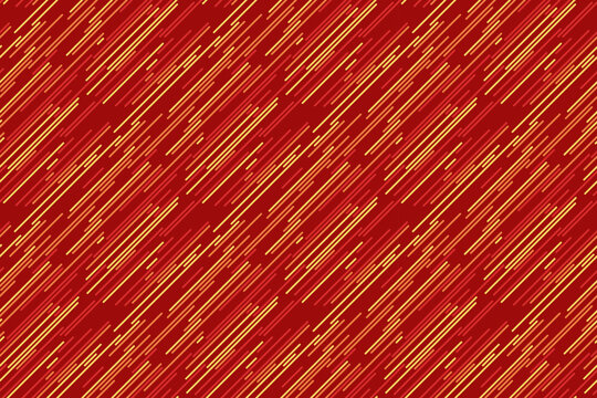 Dynamic red and gold diagonal lines create a vibrant, energetic pattern.  Perfect for backgrounds, textures, or modern designs conveying speed, energy, or celebration.