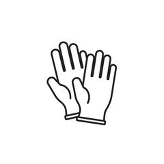 Obraz premium Simple Illustration of Gloves for Protection or Work. Vector Illustrations. EPS Editable