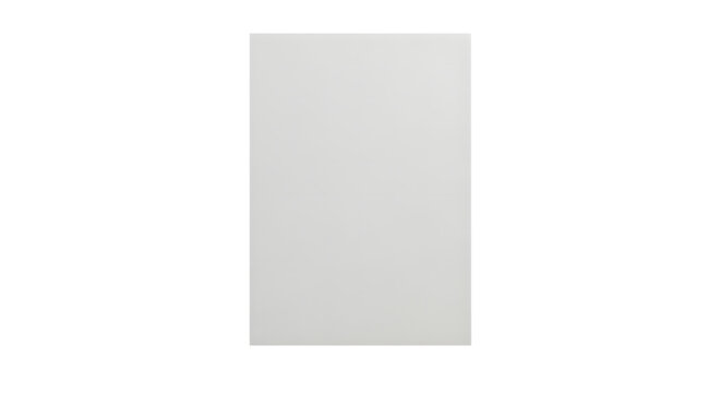 A vertical rectangular piece of plain white paper with a smooth and clean texture surface finish isolated on transparent background