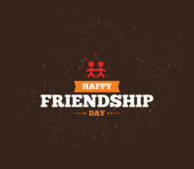 Happy Friendship day vector typographic design.