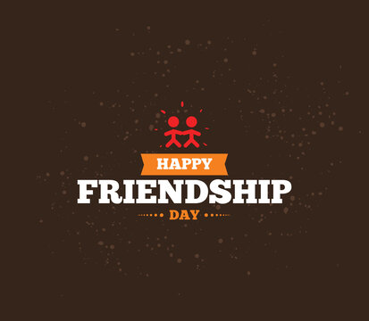 Happy Friendship day vector typographic design.
