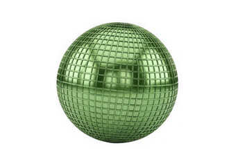 Fototapeta premium A stylized green sphere with a pixelated, abstract face design on its surface