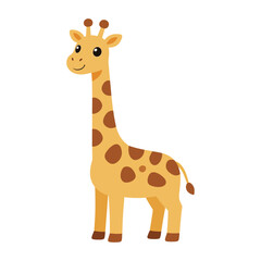 Obraz premium Cute Giraffe Cartoon Vector Sticker Illustration