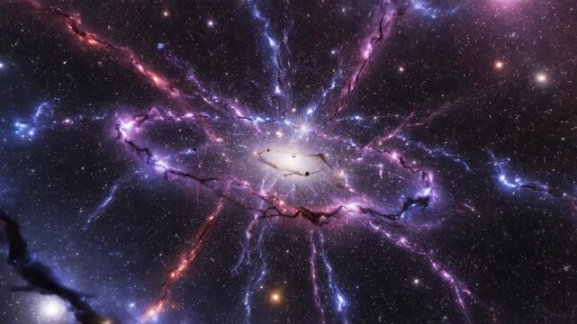 Cosmic Galaxy Nebula Formation in Deep Space