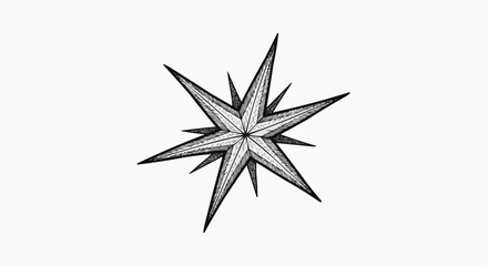 Obraz premium A minimalist starburst design element