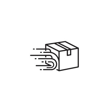Package with fast delivery speed lines.