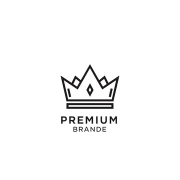 Premium brand crown logo symbol.