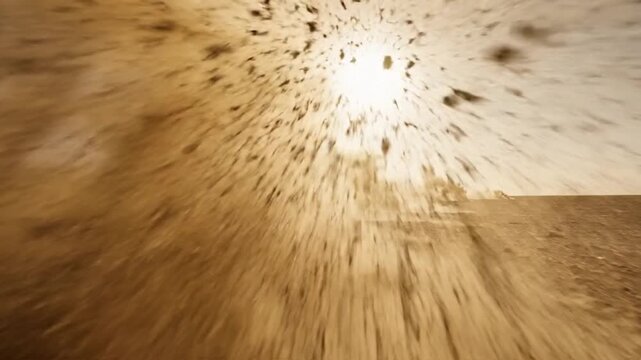 Dust Devils Swirling Across Barren Desert Plain