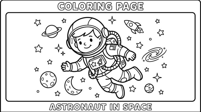 Smiling Astronaut in Space Suit.