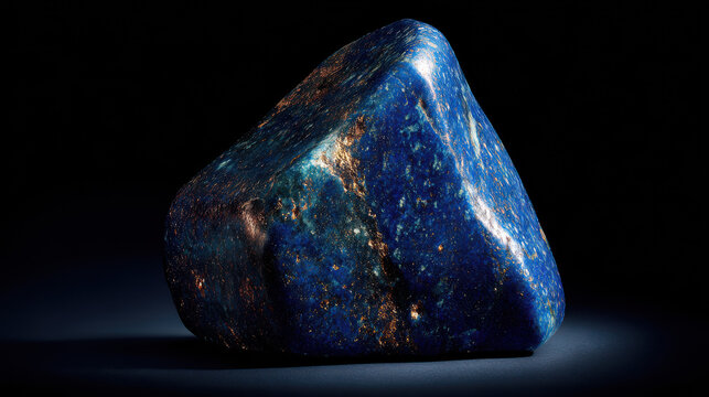 Polished Lapis Lazuli Gemstone With Flecks of Pyrite