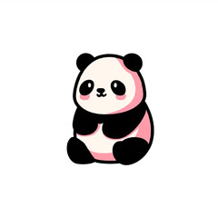 Fototapeta premium Cute Kawaii Panda Cartoon , Adorable Baby Panda Vector Illustration 