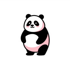 Naklejka premium Cute Kawaii Panda Cartoon , Adorable Baby Panda Vector Illustration 