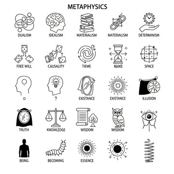 Metaphysics concepts and abstract symbols.