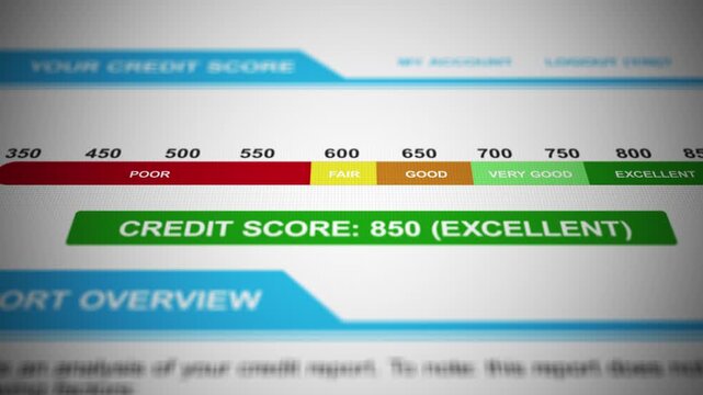 A Generic Credit Score Rating with Excellent - 850