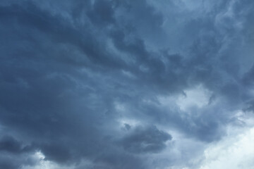 Fototapeta premium Beautiful view of stormy sky with rainy clouds as background