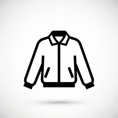 Black jacket with zipper and pockets. © alvin