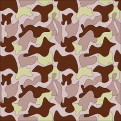 Fototapeta premium Soft Earth Tone Camouflage Seamless Pattern in Modern Minimal Style for Textile, Fashion, and Graphic Background Design