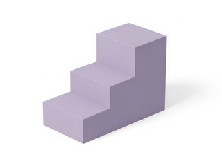 Naklejka premium A three-dimensional illustration of a purple staircase with four steps