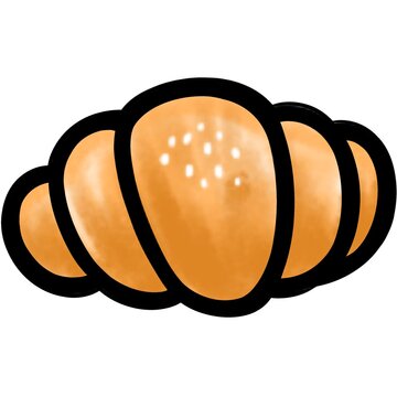 Salt (sio) Bread hand drawn illustration