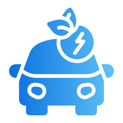 Obraz premium Green transportation Line Gradient Icon