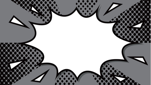 Retro Style Comic Book Explosive Speech Bubble Background