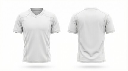 Fototapeta premium White Soccer Jersey Mockup Front and Back View