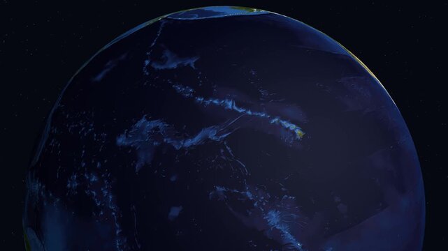 Satellite Zoom Animation from Space to Bandar Abbas City in Iran