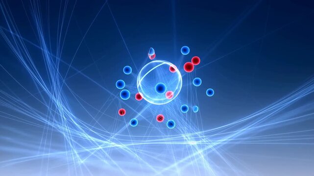 Quantum Spin Dynamics Visualization &ndash; Electron Spin States Orbiting a Central Bloch Sphere with Field Lines
