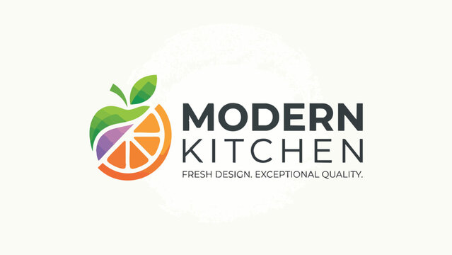 Modern Kitchen Logo Design - Fresh Food & Design Business Branding