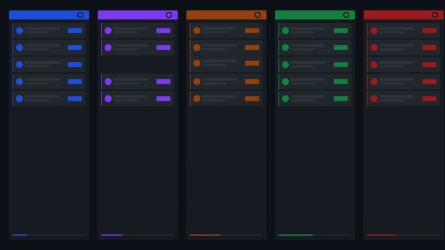 Dynamic digital interface showcasing complex information organization and segmented data streams for efficient operational oversight