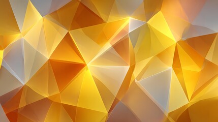 Fototapeta premium A vibrant abstract background composed of overlapping, translucent diagonal planes in a gradient from bright lemon yellow to deep goldenrod Gradient and Luminous Abstracts Modern Geometric 